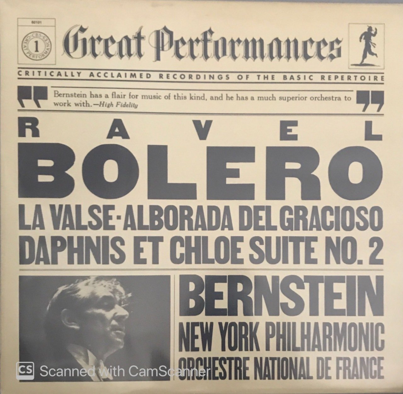Bernstein Conducts Ravel Bolero Great Performances LP