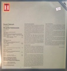 David Oistrach In Memoriam Die Grossen Violinkonzerte Double LP