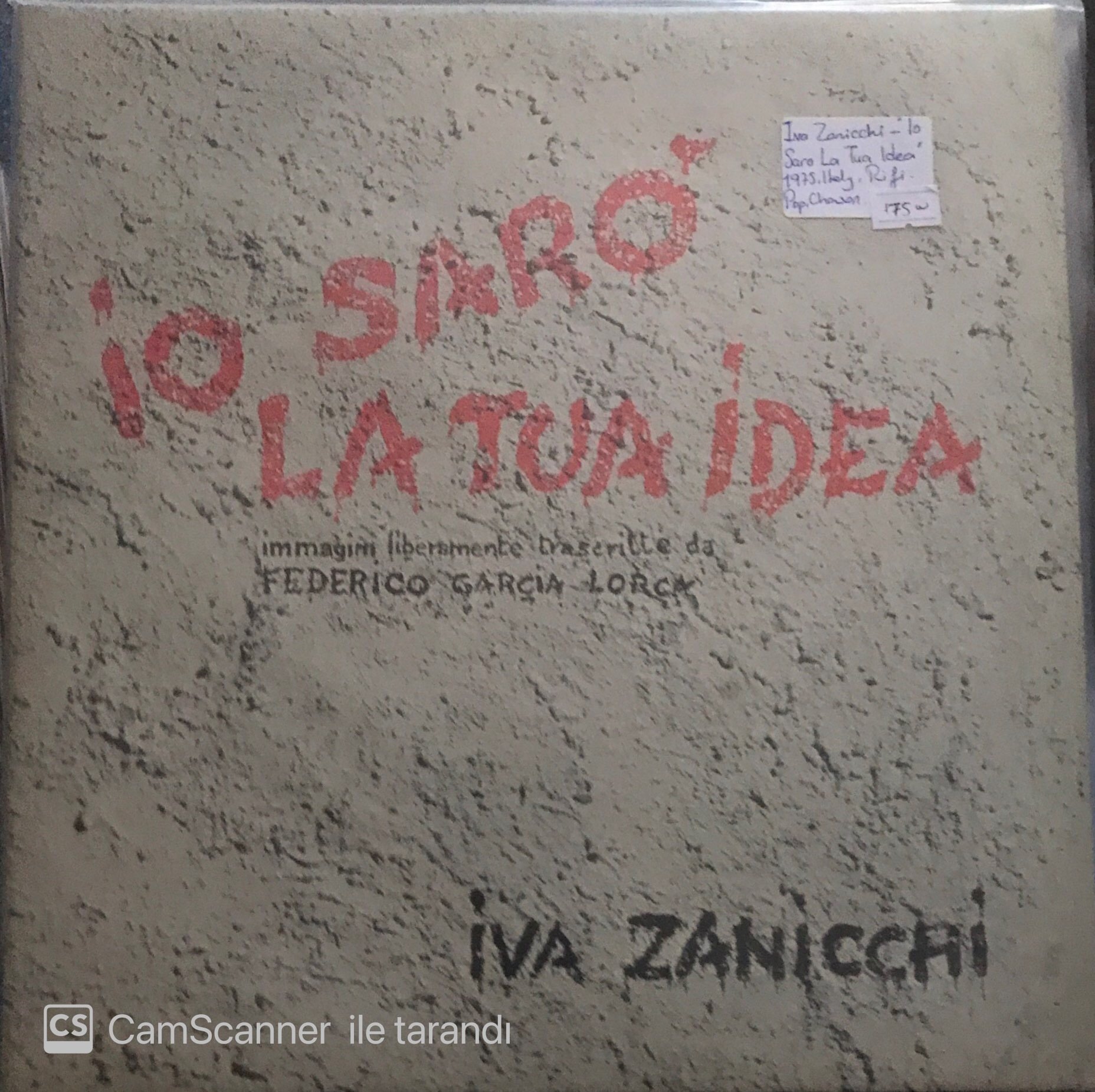 Iva Zanicchi Io Saro La Tua Idea LP