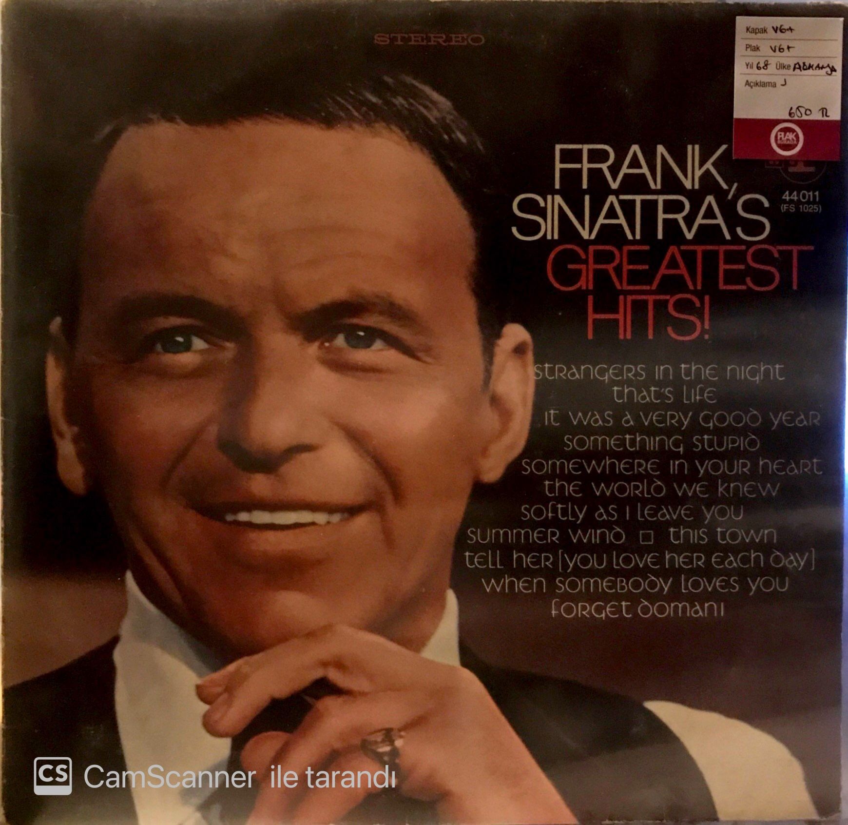 Frank Sinatra's Greatest Hits LP