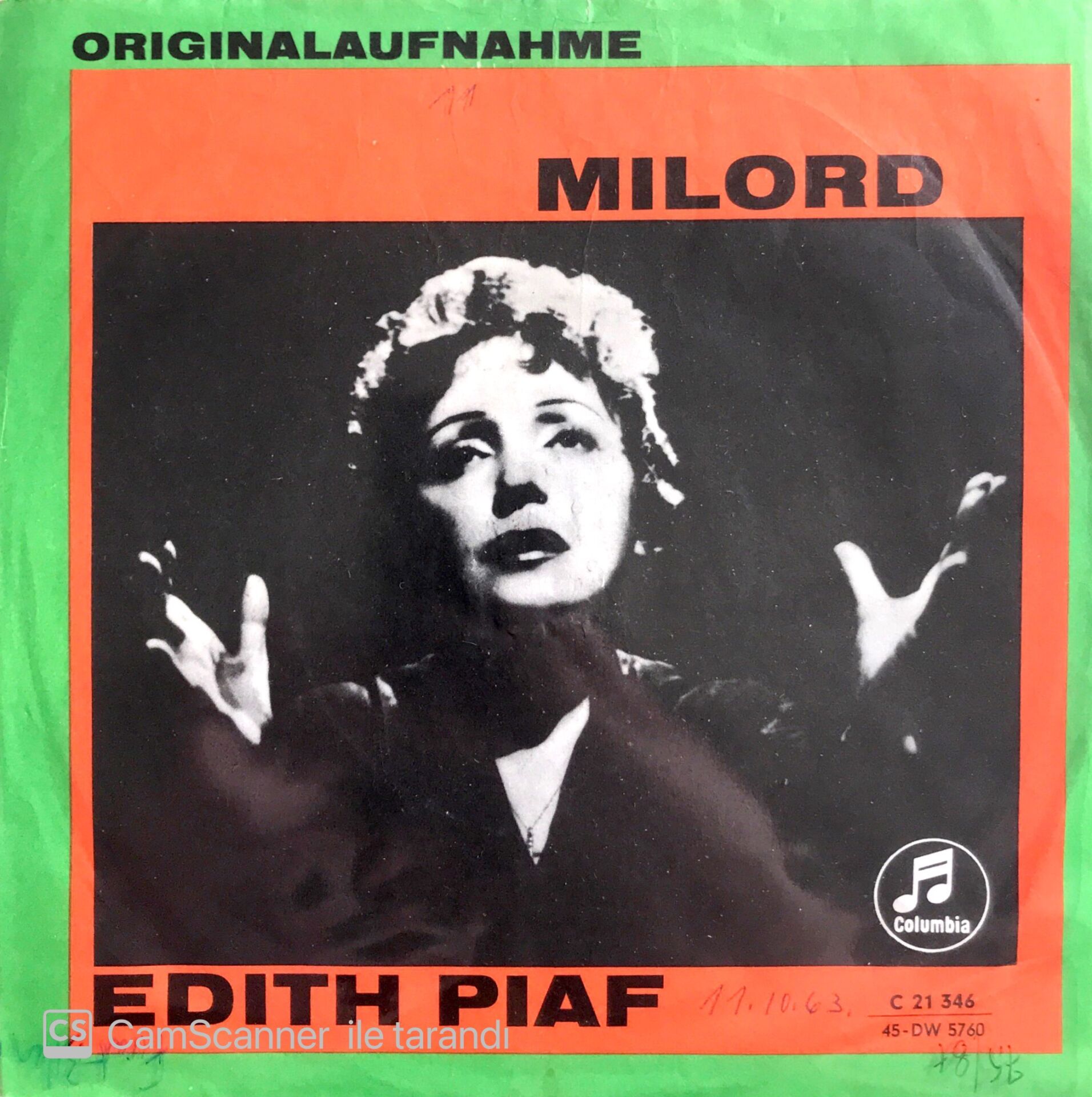 Edith Piaf / Milord 45'lik