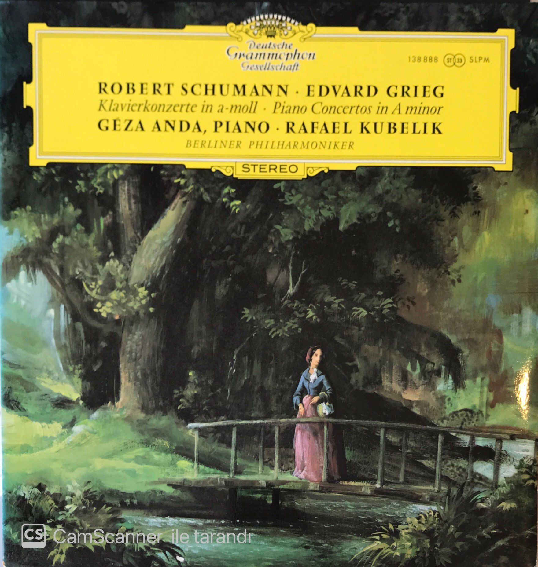 Edvard Grieg - Robert Schumann - Concertos Pour Piano Et Orchestre En La Mineur Geza Anda LP