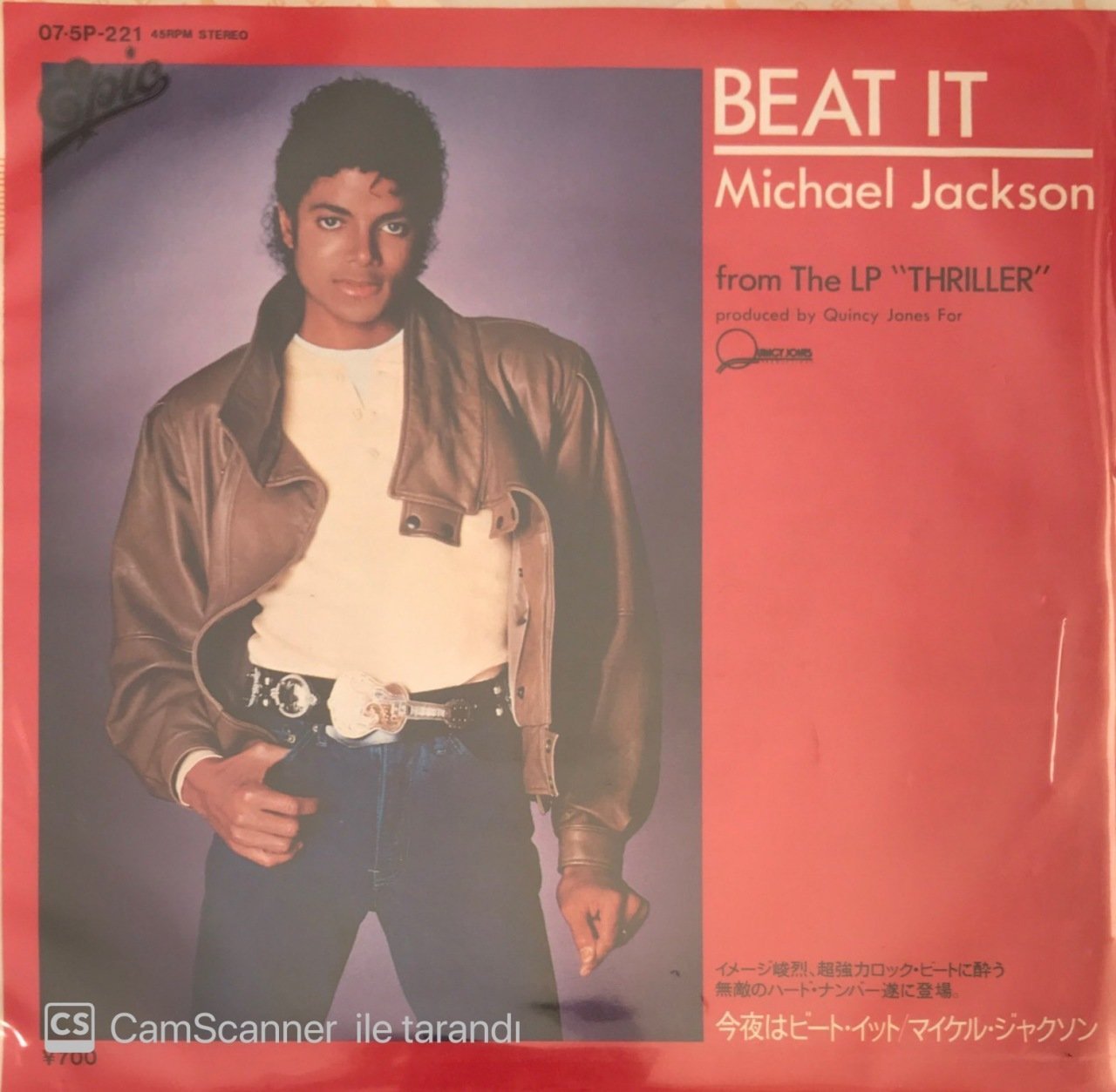 Michael Jackson Beat It Japon Baskı 45lik