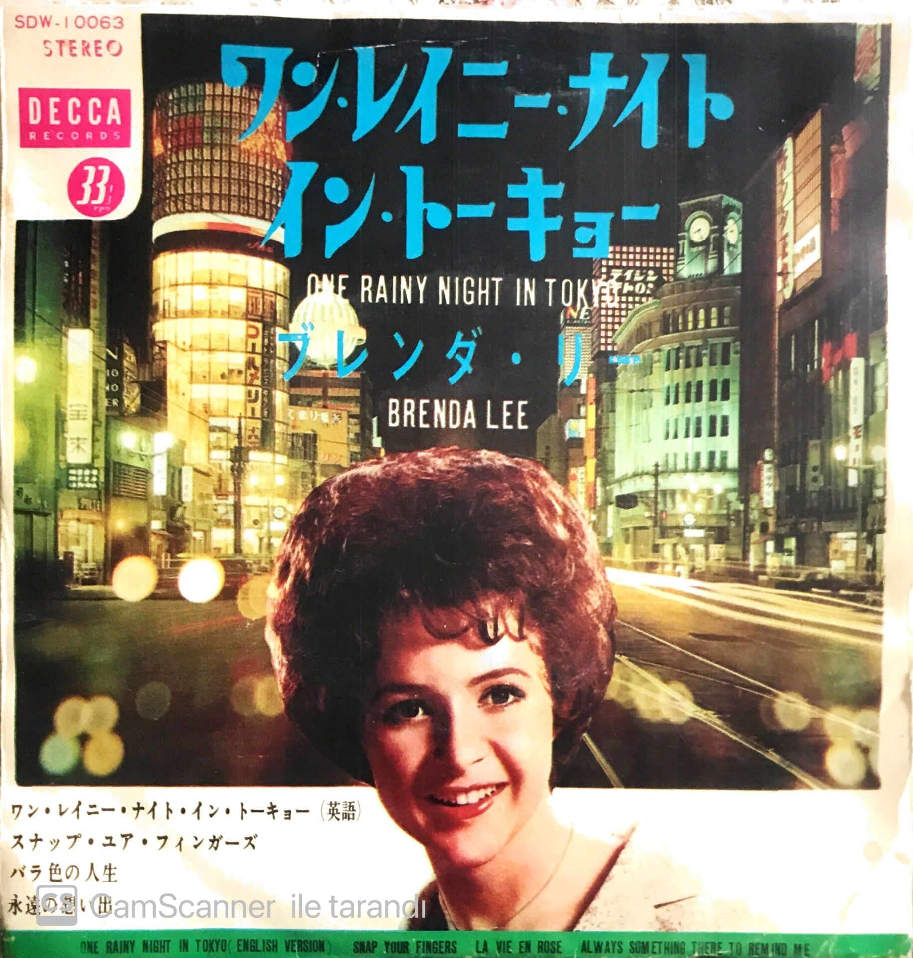 Brenda Lee - One Rainy Night In Tokyo - 45'lik