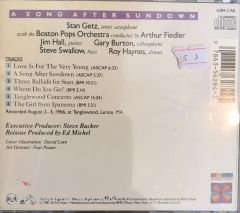 Stan Getz With Arthur Fiedler At Tanglewood - A Song After Sundown CD
