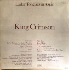 King Crimson Larks' Tongues In Aspic  LP