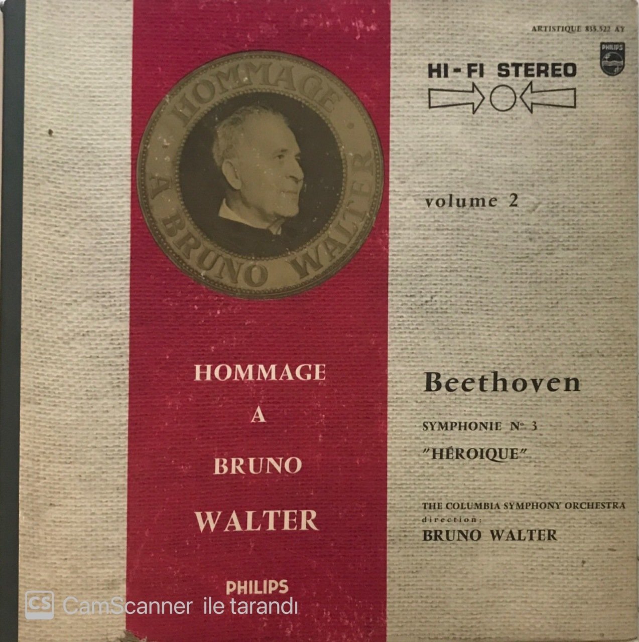 Hommage A Bruno Walter Beethoven Symphonie No.3 LP