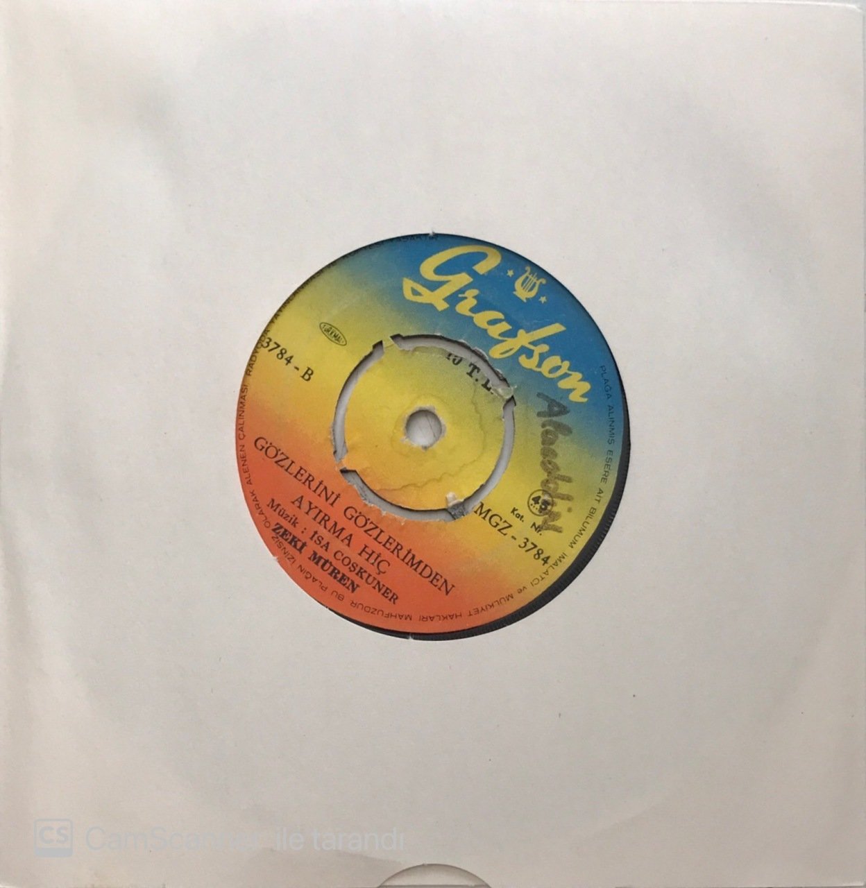 Zeki Müren Gözlerini Gözlerimden Ayırma Hiç 45lik