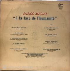 Enrico Macias - A La Face de L'Humanite LP