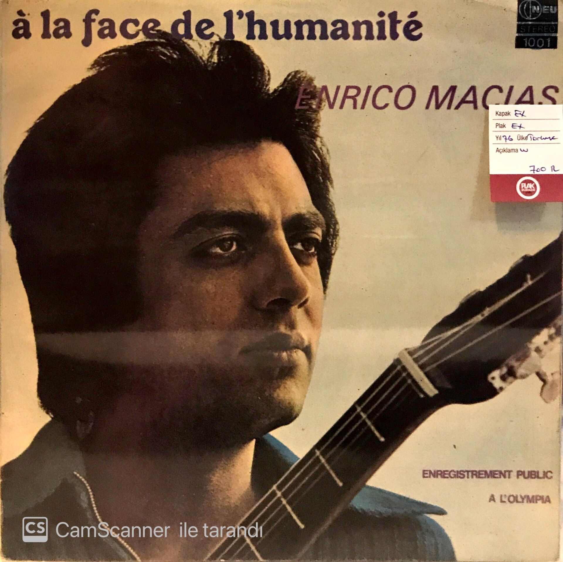 Enrico Macias - A La Face de L'Humanite LP