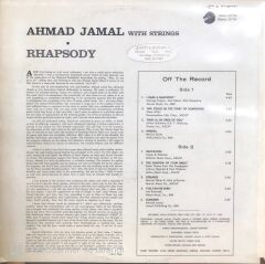 Ahmad Jamal with strings Rhapsody LP