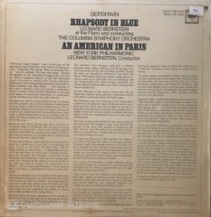 Leonard Bernstein Rhapsody In Blue An American In Paris LP