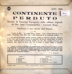 Continente Perduto EP 45'lik