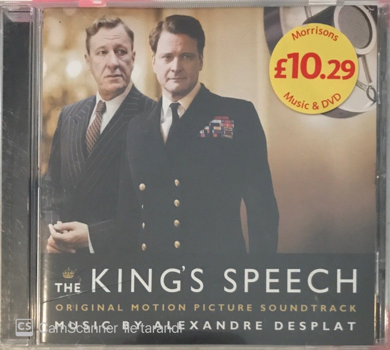 Alexandre Desplat The King's Speech Original Motion Picture Soundtrack CD
