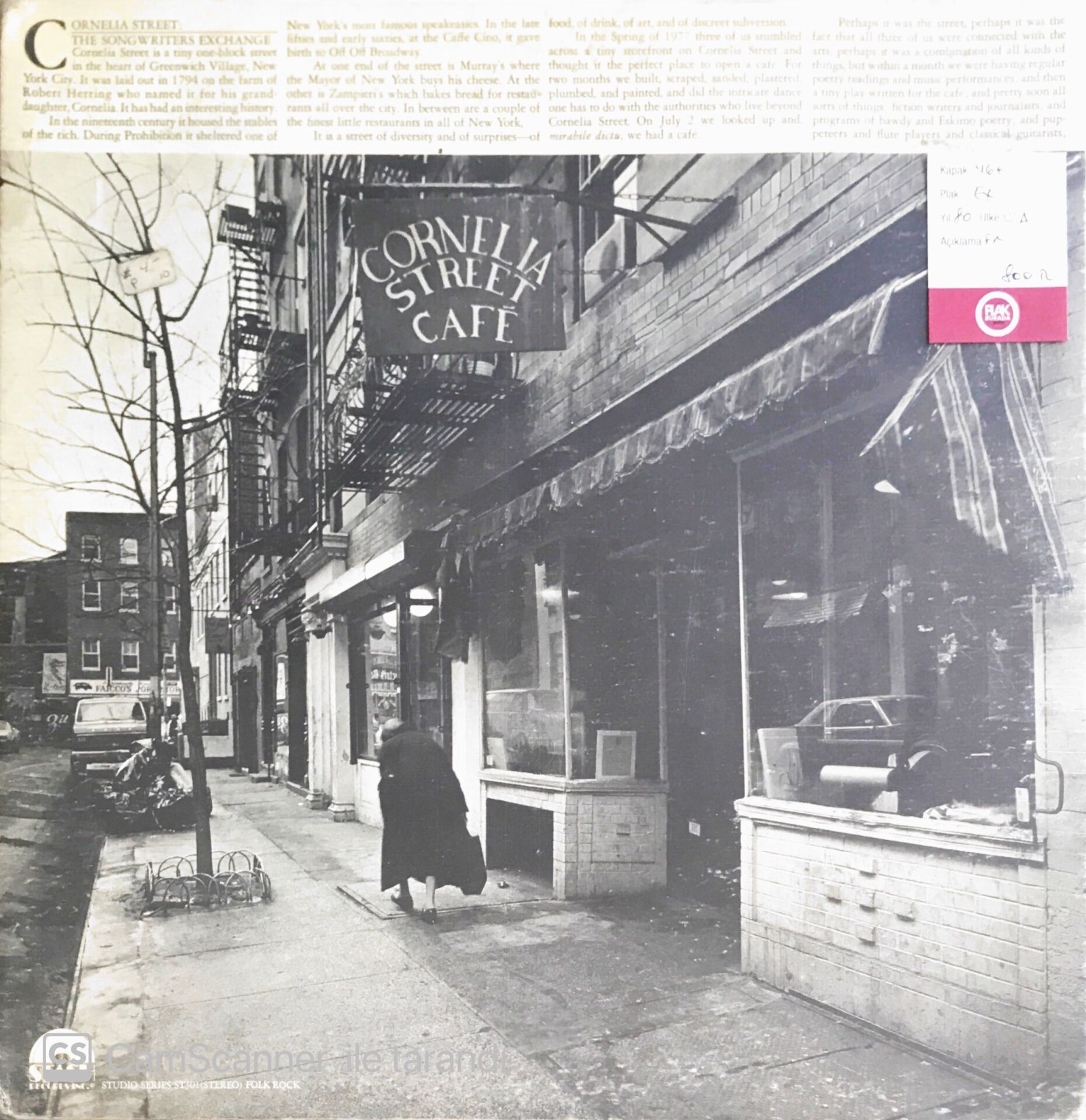 Cornelia Street - The Songwriters Exchange - LP