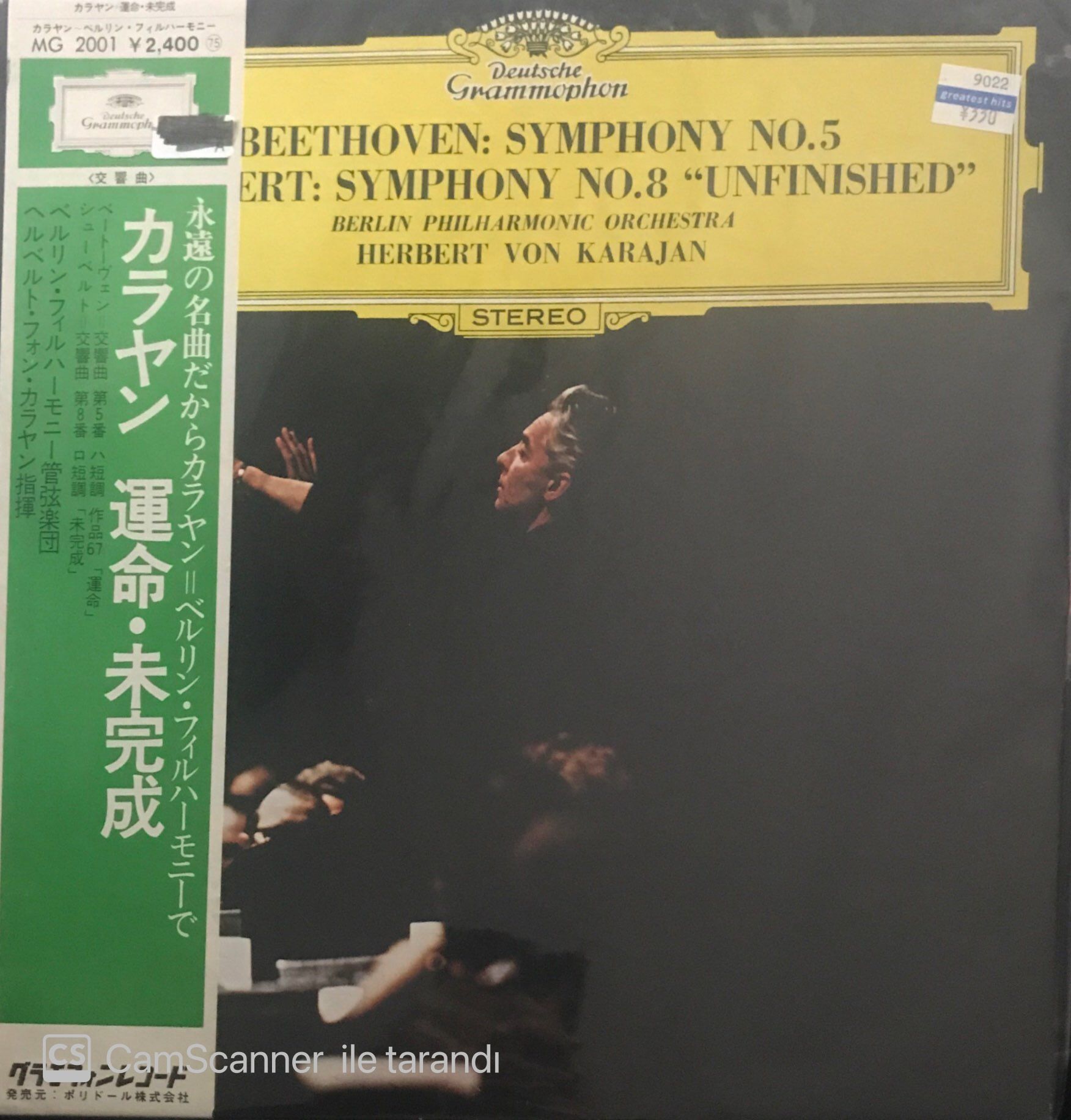 Herbert Von Karajan Beethoven Symphony No 5 - Schubert Symphony No 8 Japon Baskı LP