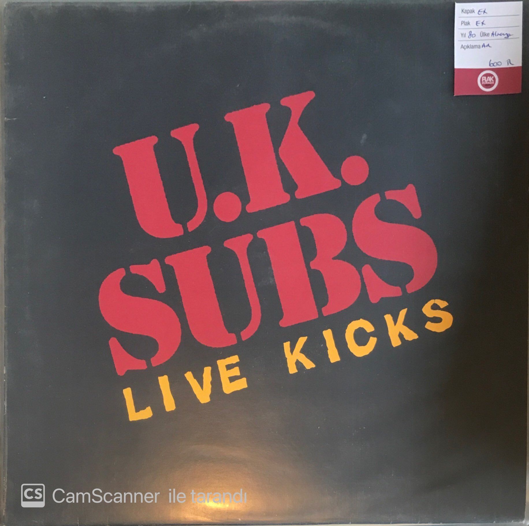 U. K. Subs - Live Kicks LP