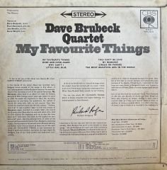 Dave Brubeck Quartet - My Favourite Things LP