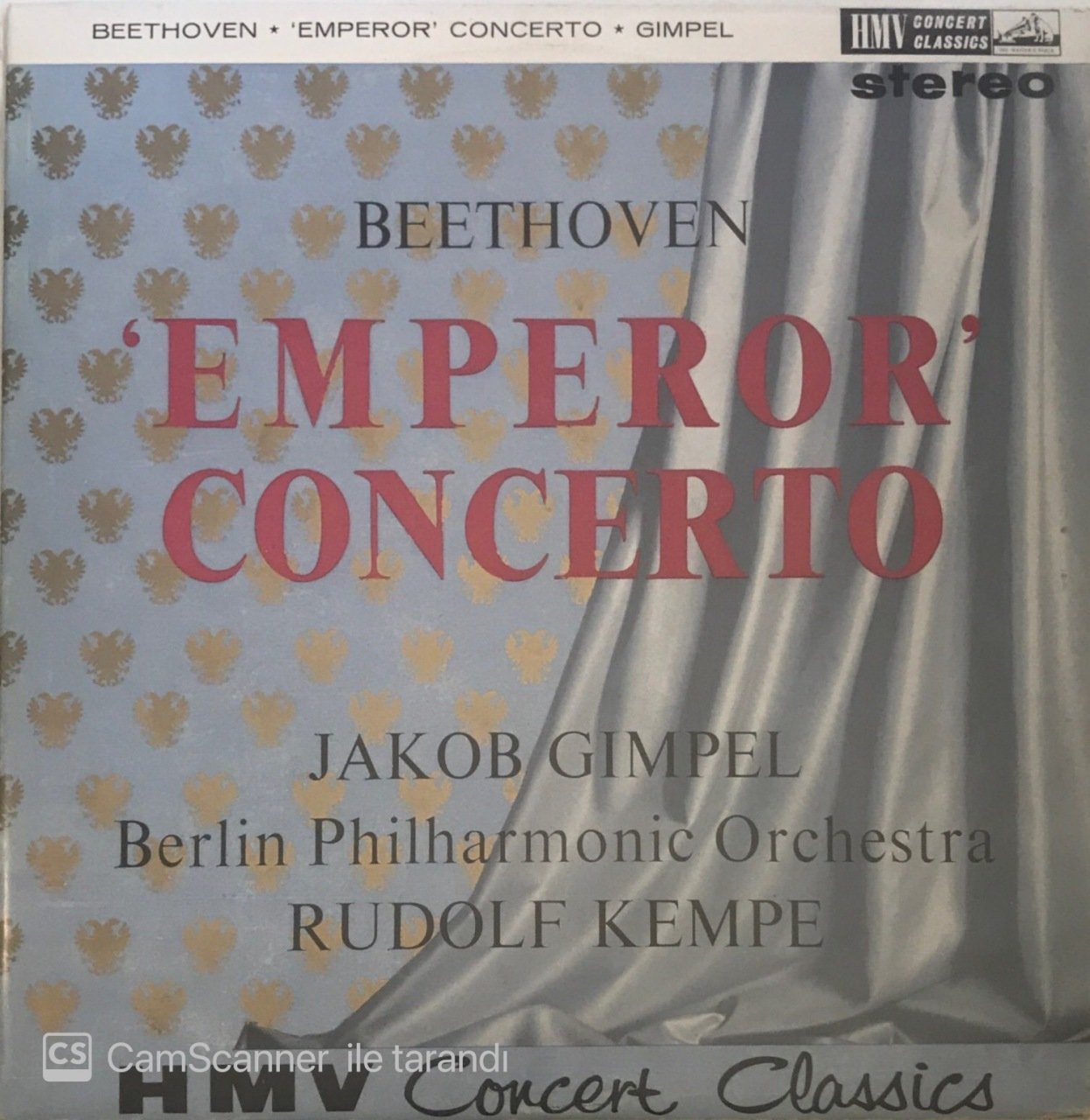 Beethoven Emperor Concerto Jakob Gimpel LP