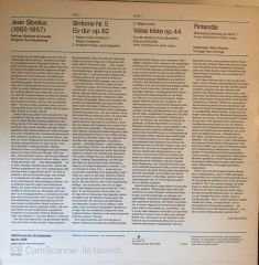 Jean Sibelıus Sinfonie Nr.5 Finlandia Valse Triste Berliner Sinfonie Orchester Kurt Sanderling LP
