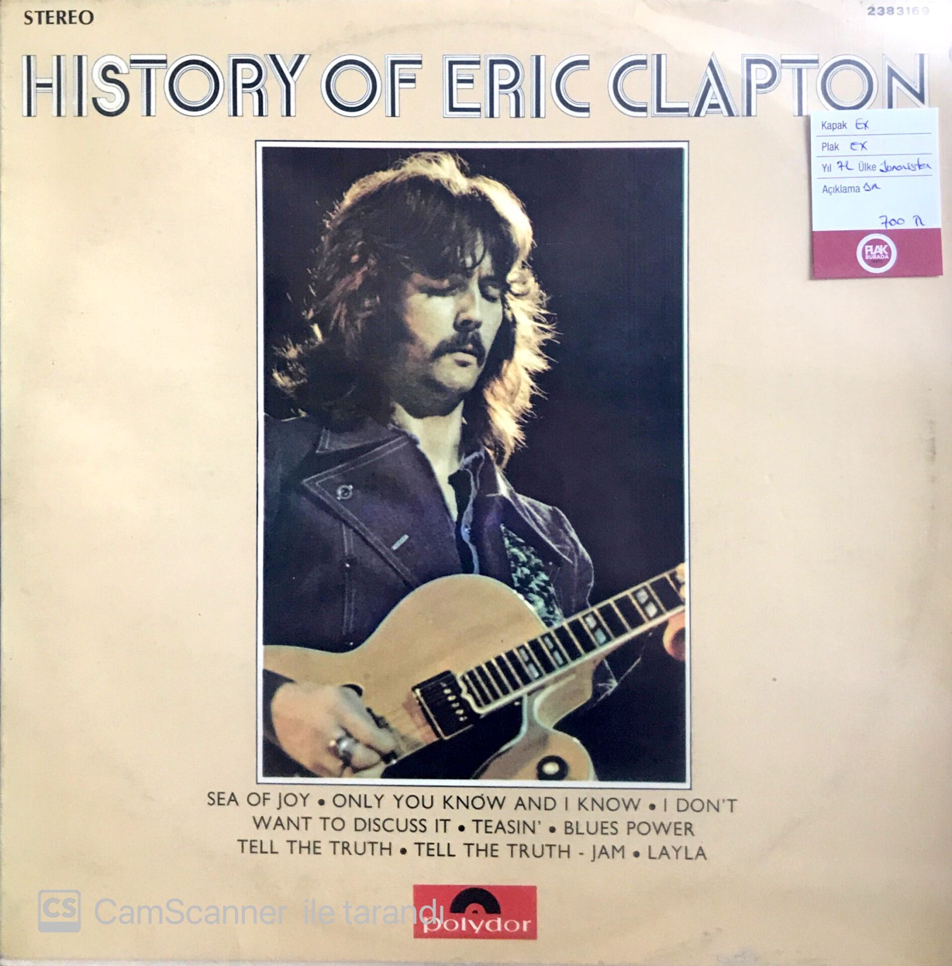 Eric Clapton History Of Eric Clapton LP