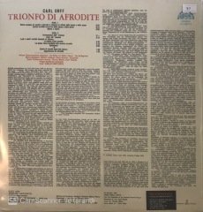 Carl Orff Trionfo Di Afroddite LP