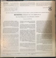 Beethoven Fifth Symphony Bernstein New York Philharmonic LP