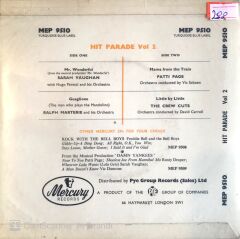 Hit Parade - Sarah Vaughan, Ralph Marterie, Patti Page, The Crew Cuts (4 Şarkılık EP) 45'lik