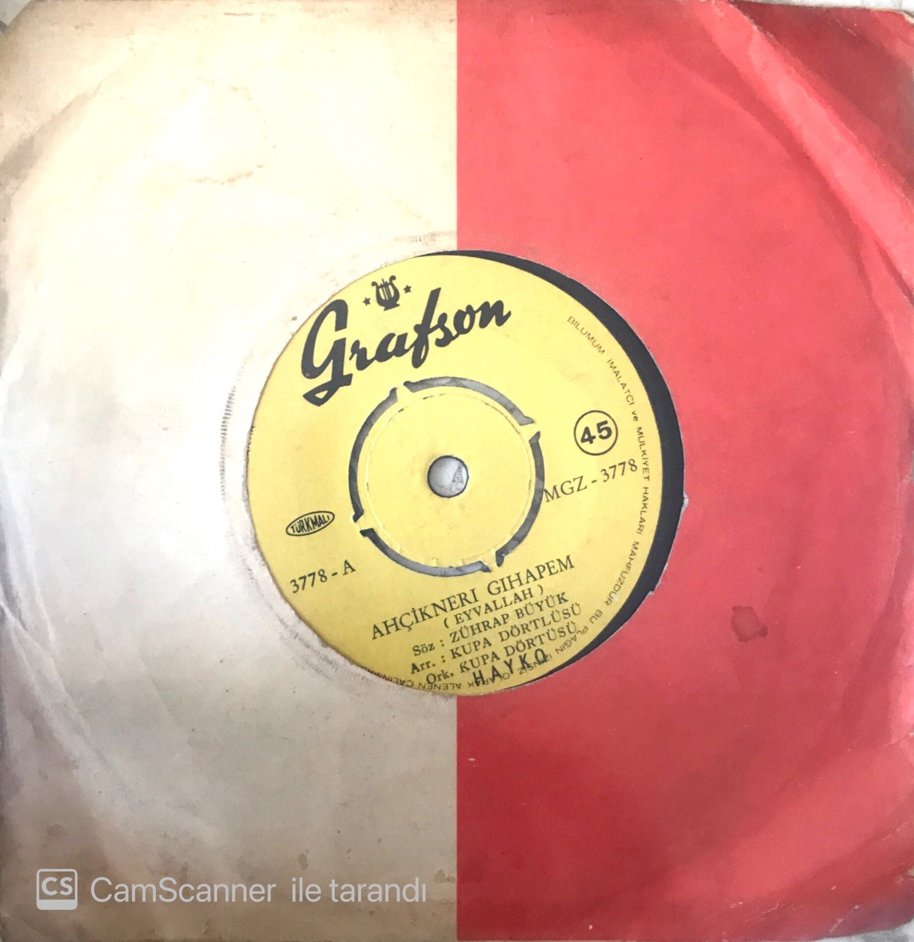 Hayko / Ahçiknerı Gıhapem 45'lik