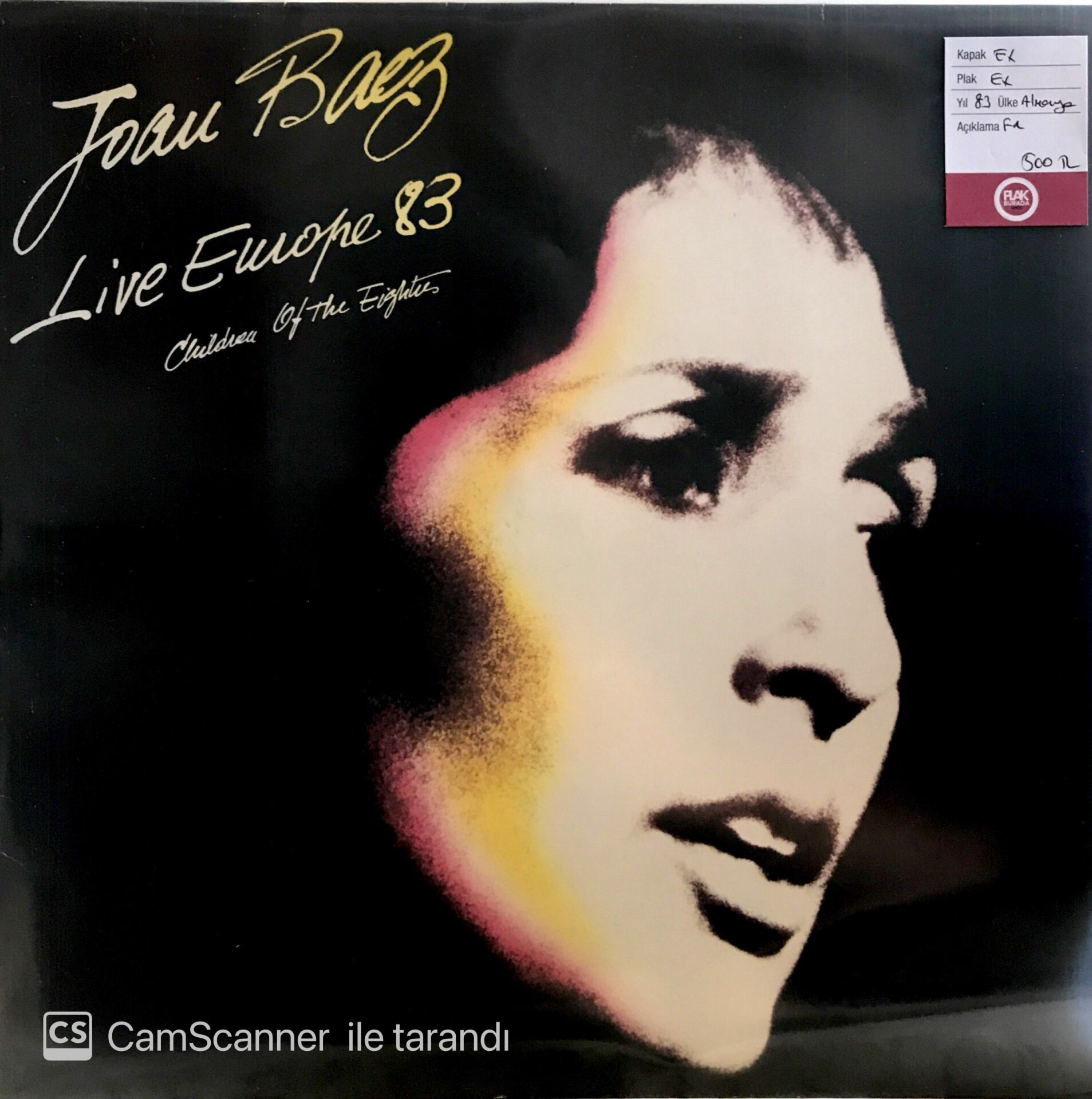 Joan Baez Live Europe 83 LP