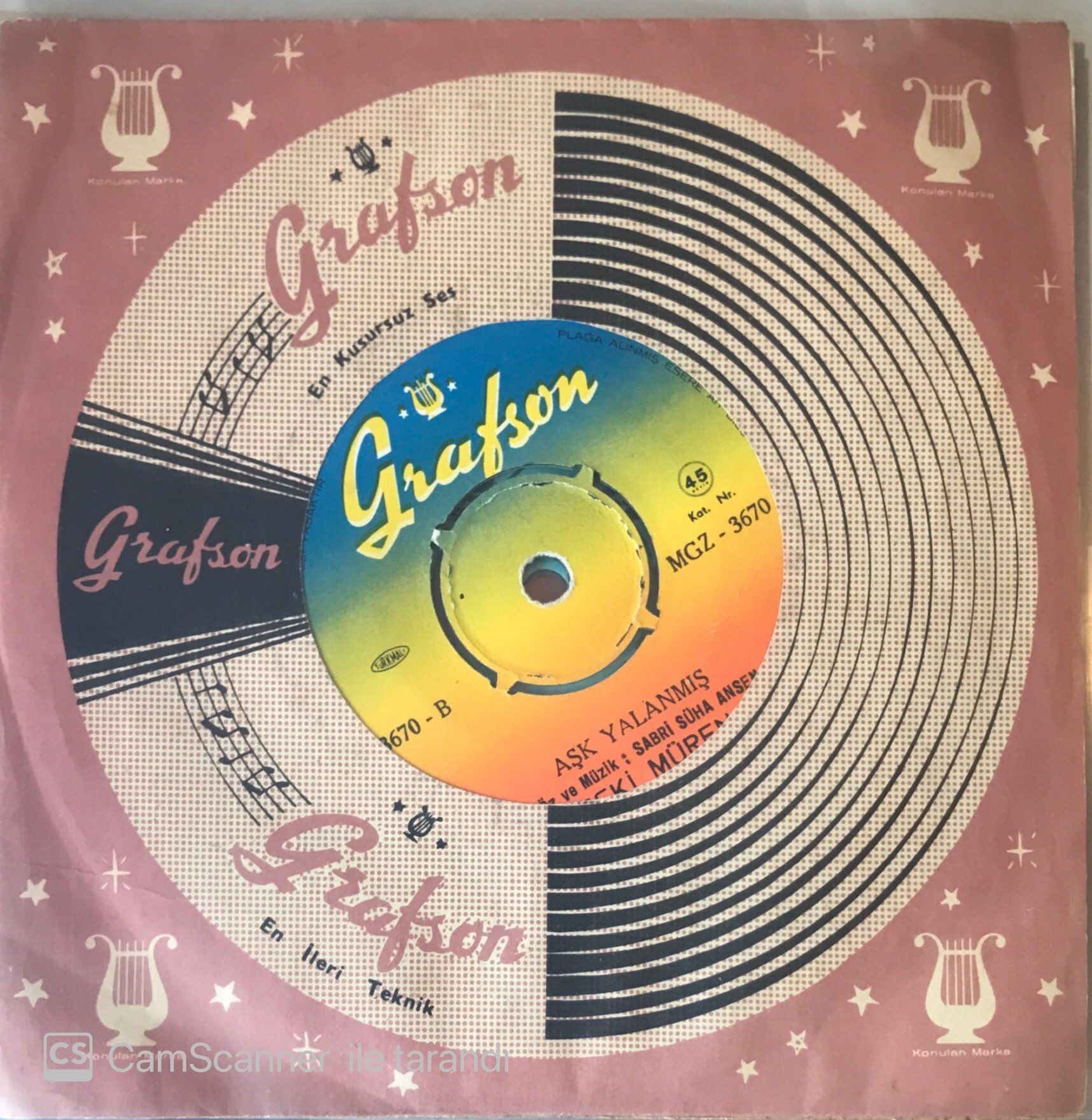 Zeki Müren Aşk Yalanmış 45lik