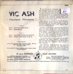 Vic Ash Clarinet Virtuoso (4 Şarkılık EP) 45'lik