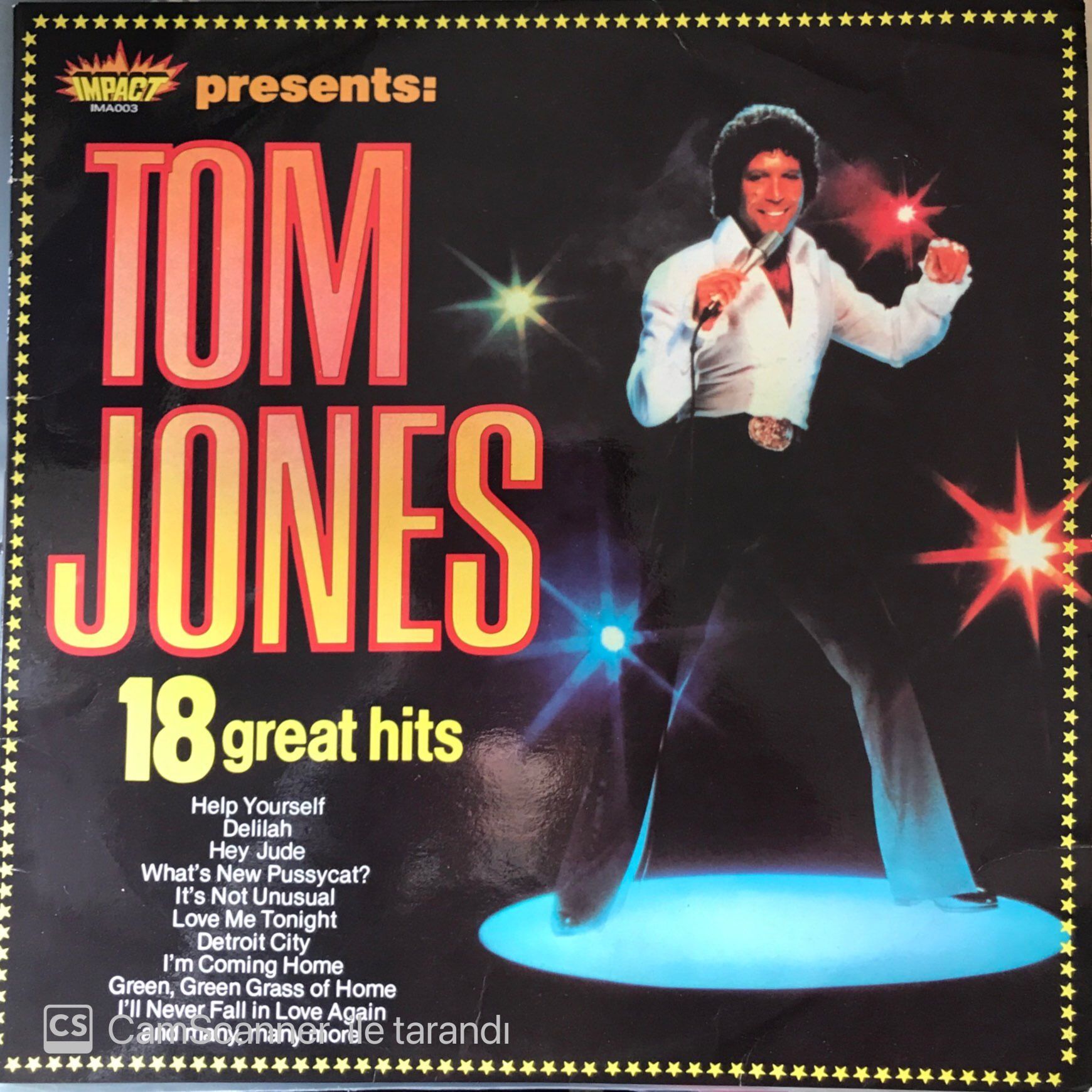 Tom Jones 18 Great Hits LP