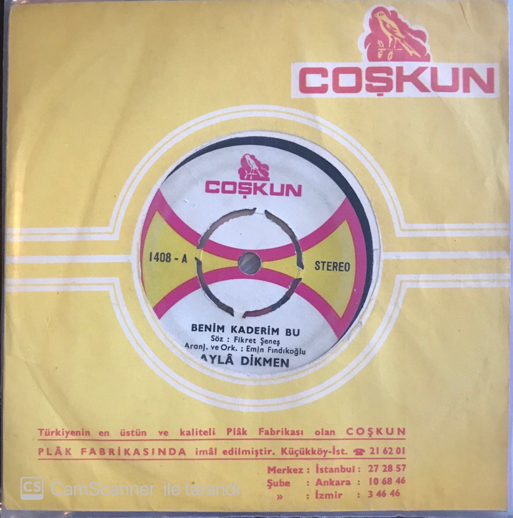 Ayla Dikmen Benim Kaderim Bu 45lik