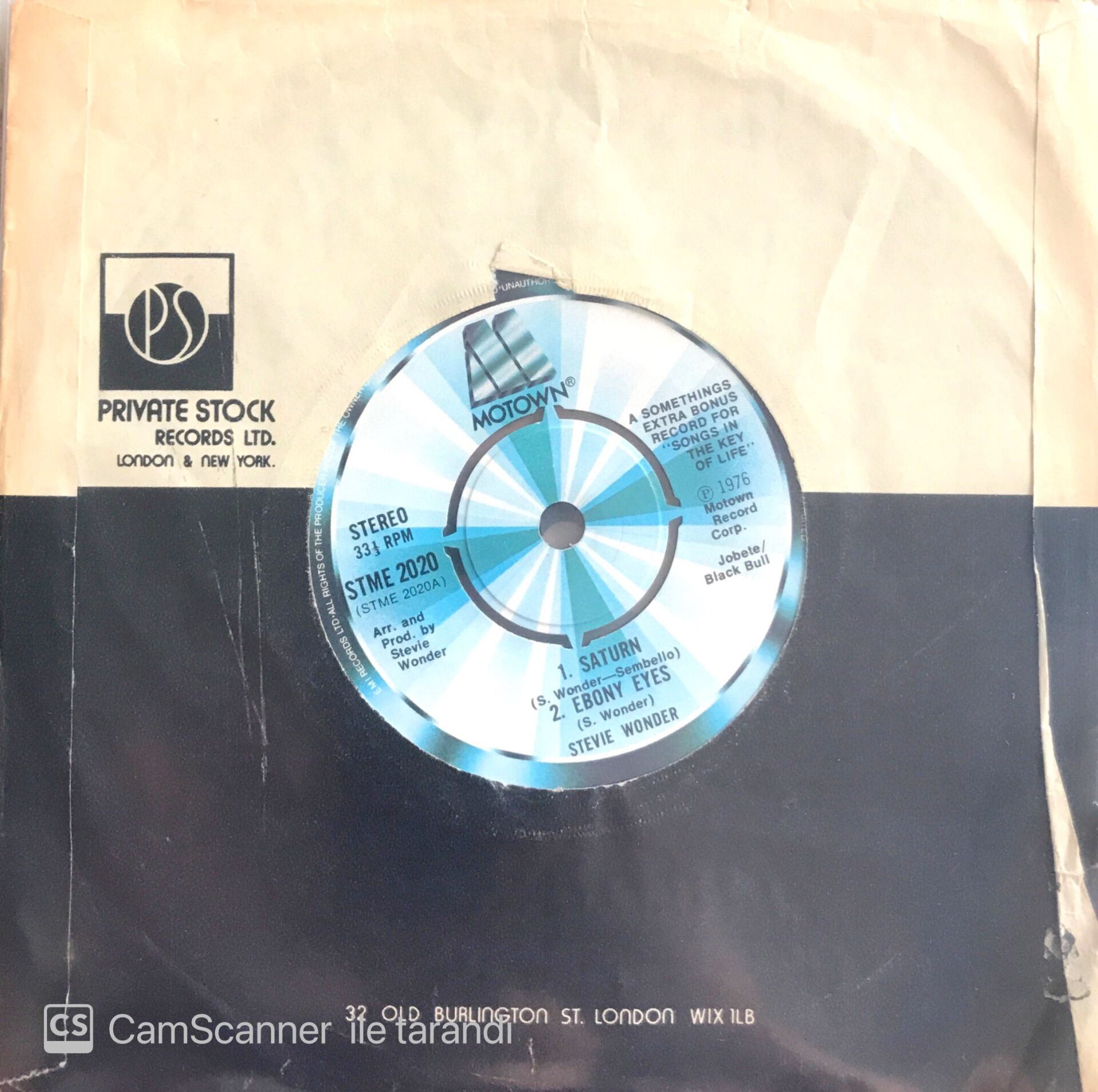 Stevie Wonder / Saturn 45'lik