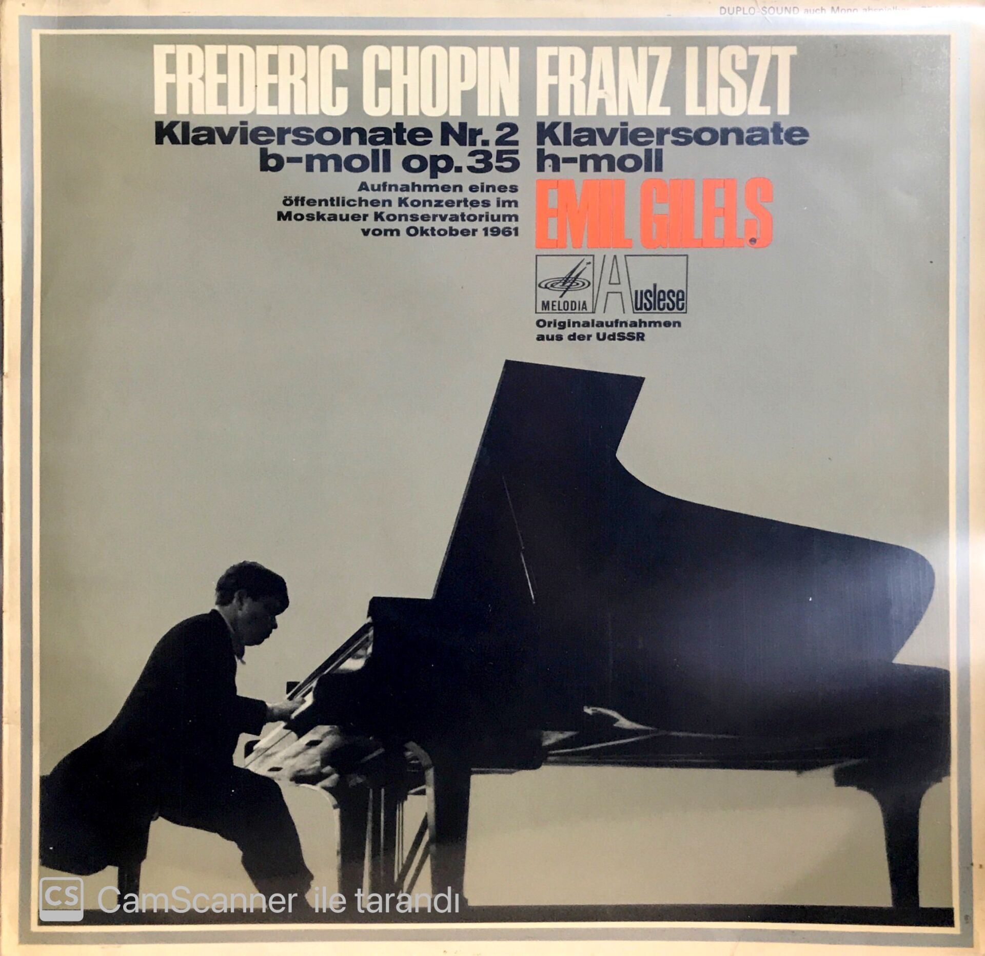 Chopin - Liszt - Gilels LP