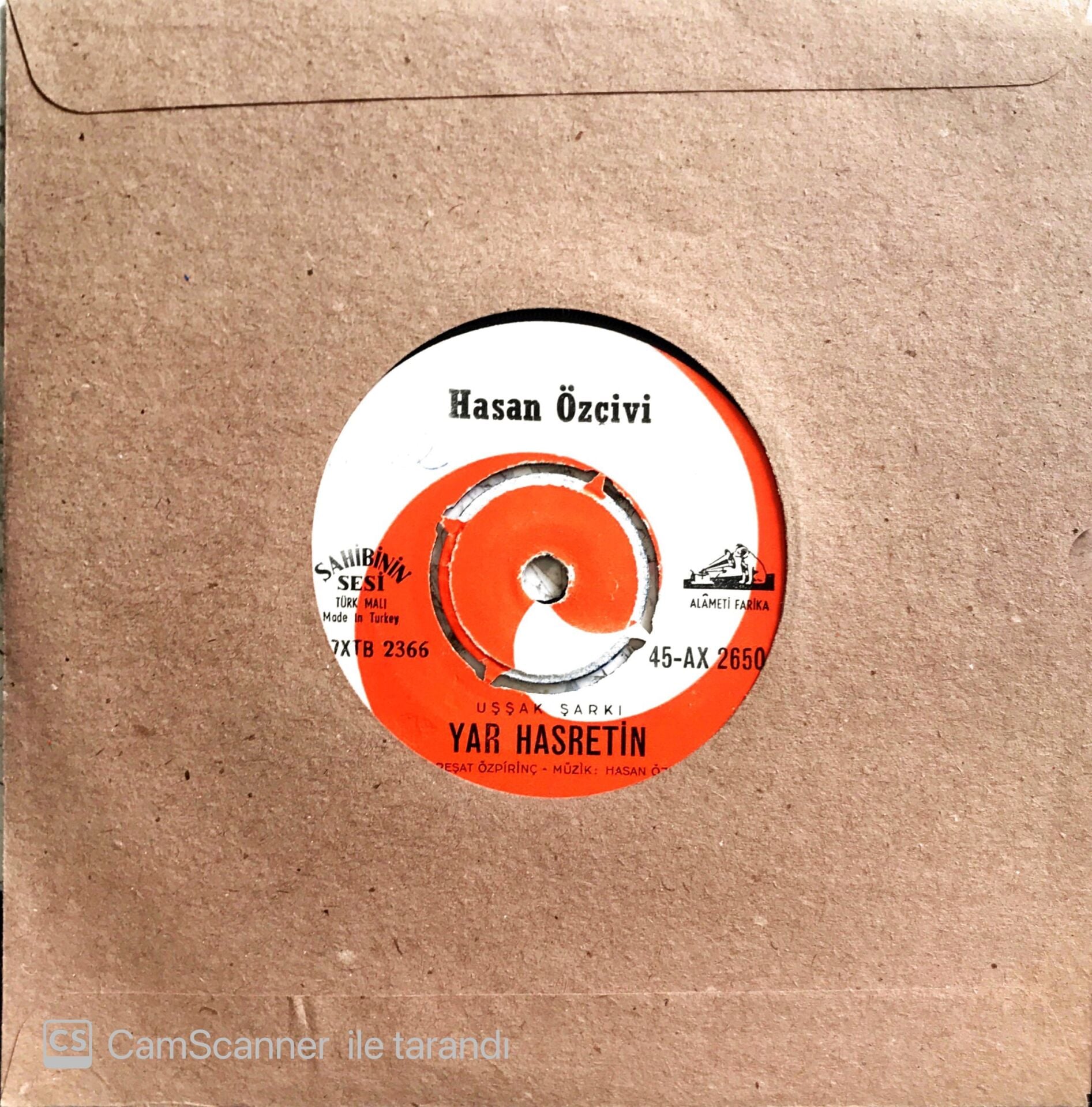Hasan Özçivi - Hasta Düştüm Gurbet Elde/Yar Hasretin - 45'lik