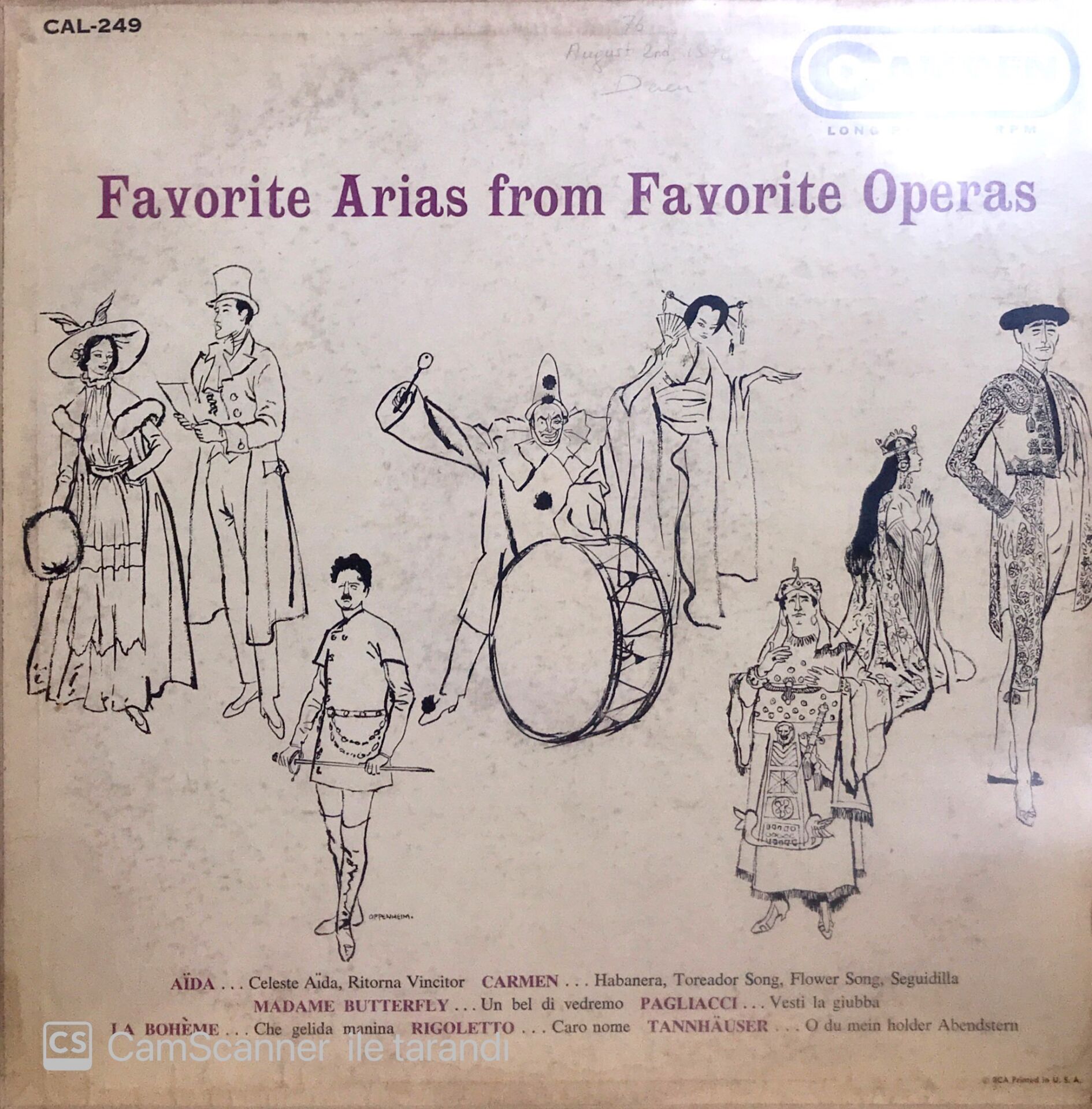 Favorite Arias from Favorite Operas LP