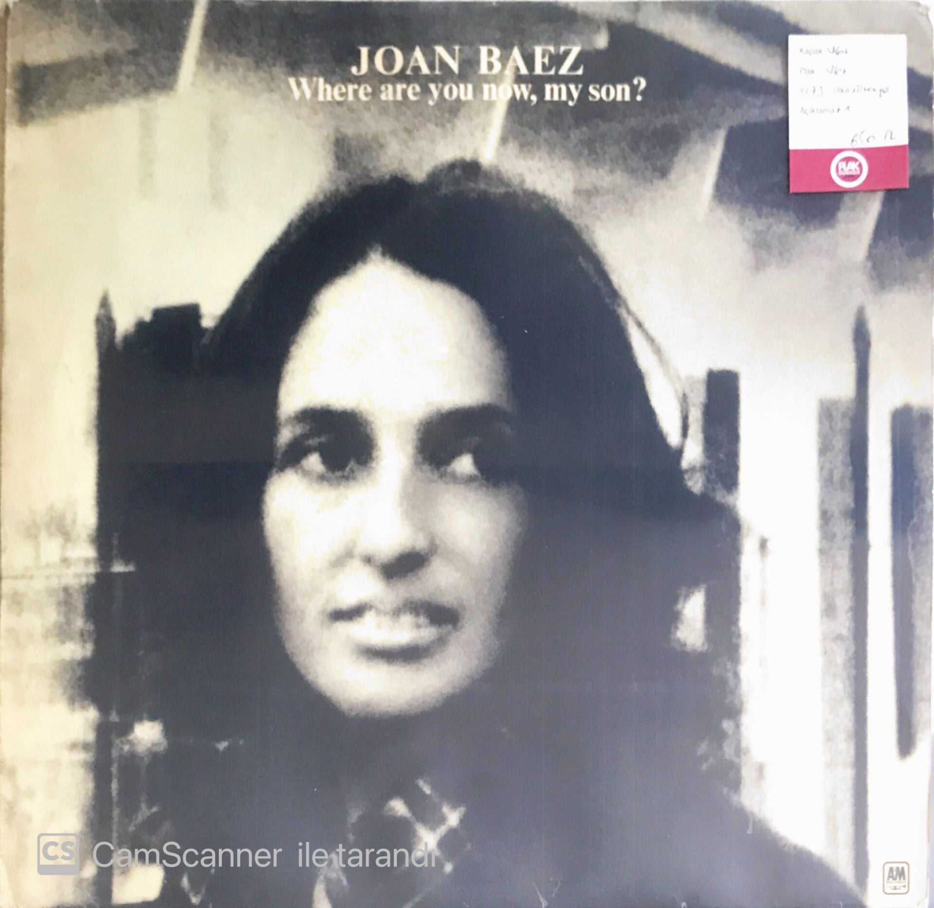 Joan Baez - Where Are You Now, My Son? - LP
