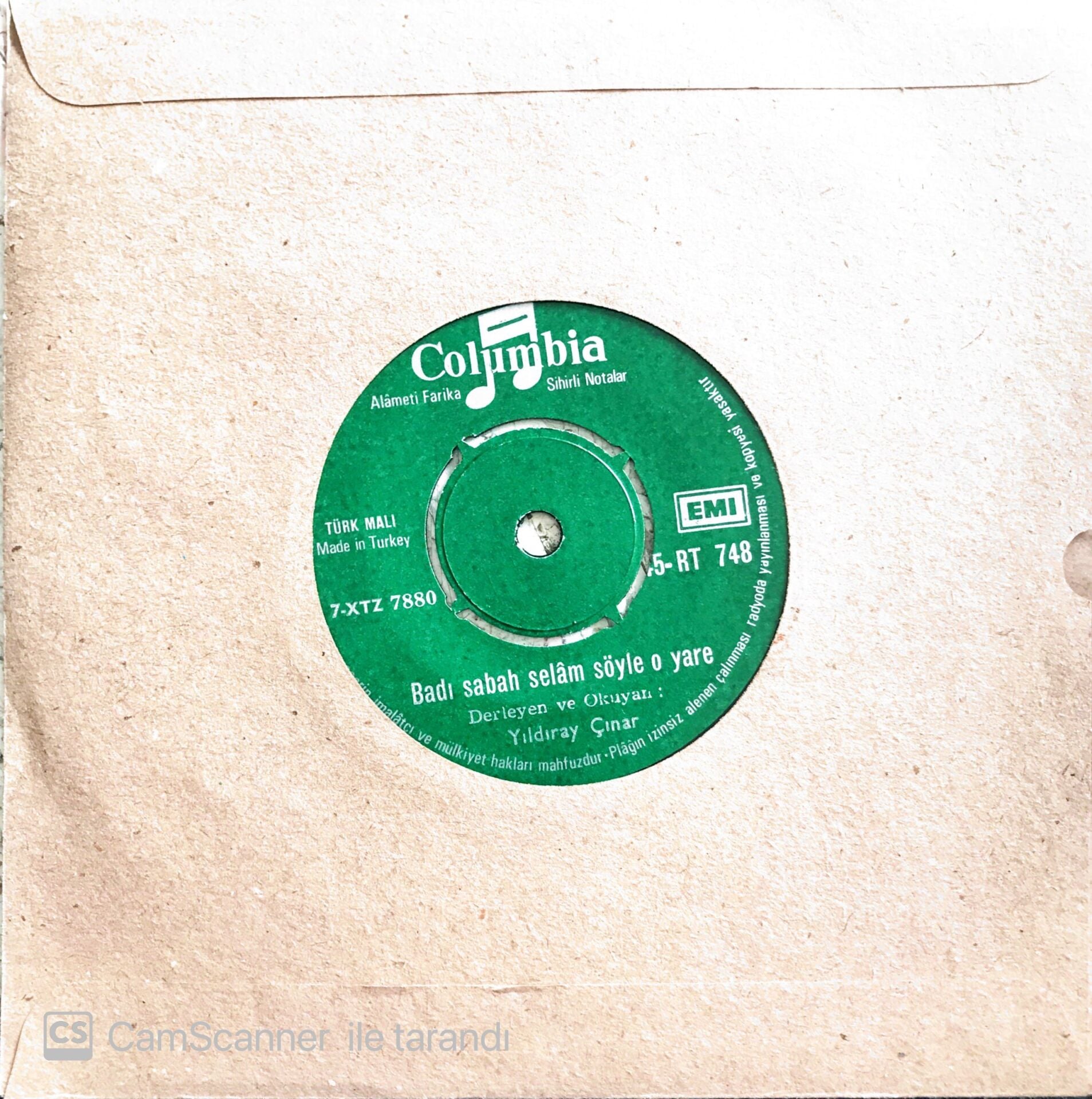 Yıldıray Çınar - Aman Dünya Ne Dar İmiş/Badı Sabah Selam Söyle O Yare -45'lik