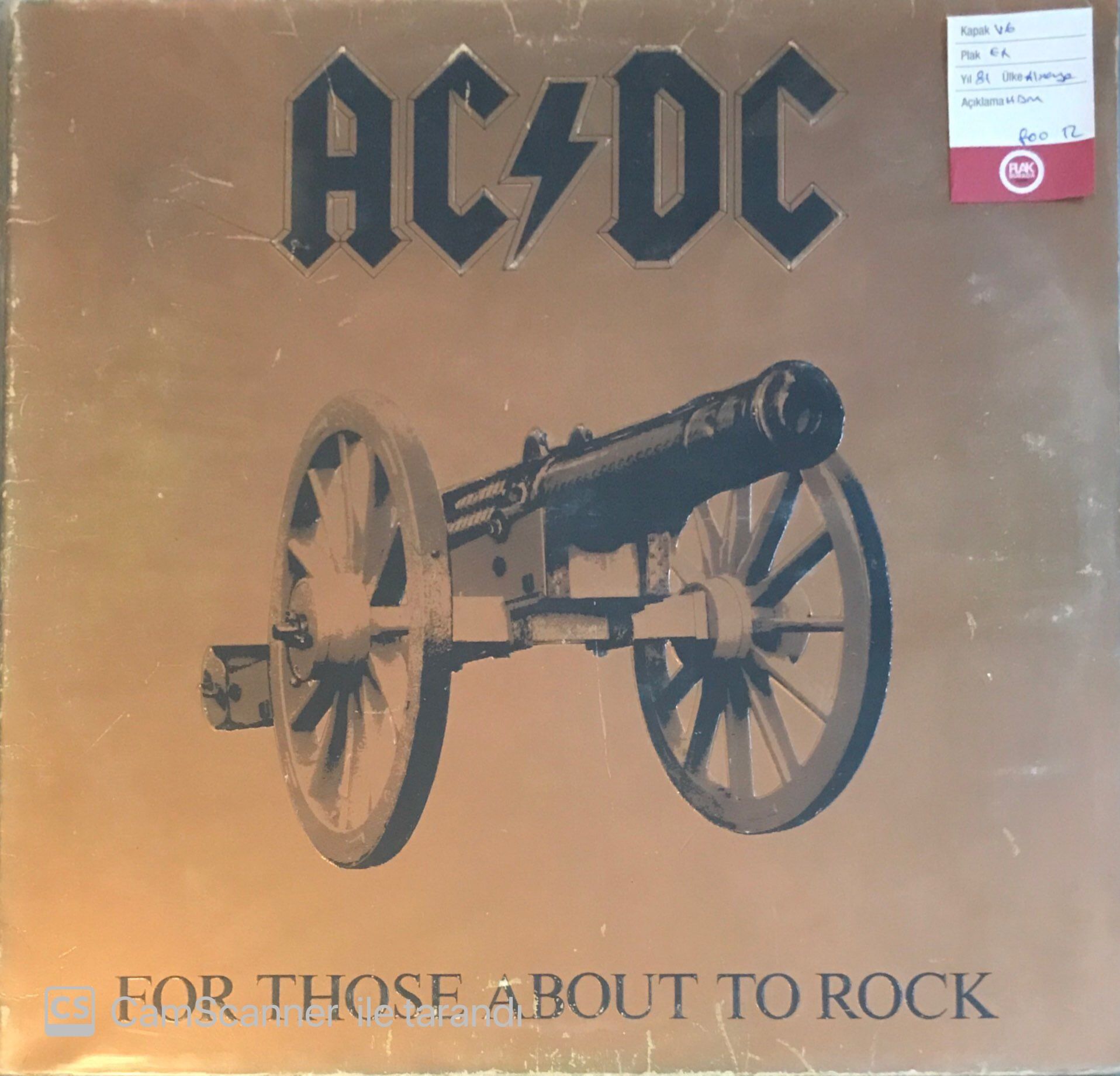 AC/DC - For Those About To Rock LP