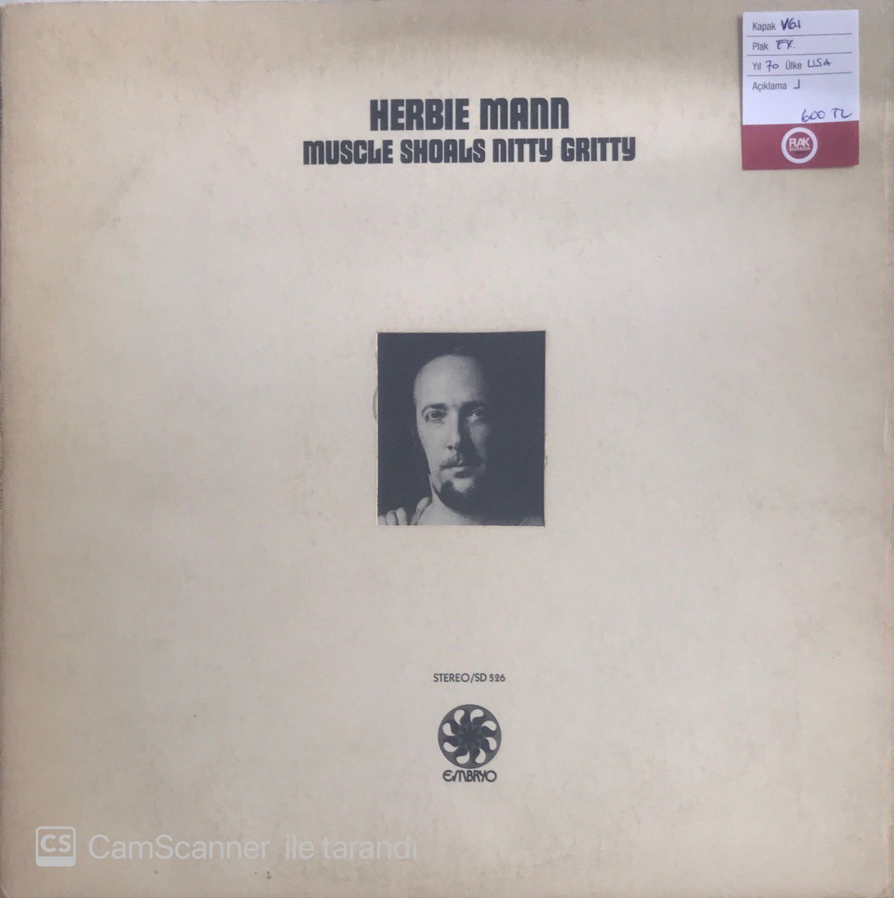 Herbie Mann - Muscle Shoals Nitty Gritty LP