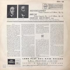The Philharmonia Orchestra Yehudi Menuhin Concerto In E Minor LP