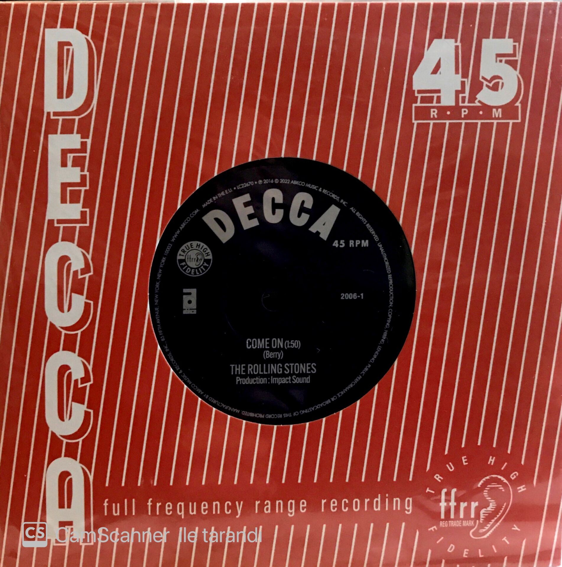 The Rolling Stones - Come On 45'lik