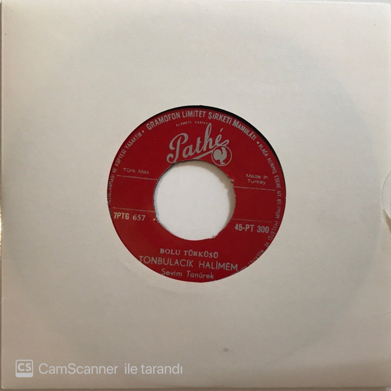 Sevim Tanürek Bolu Türküsü Tonbulacık Halimem 45lik