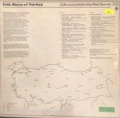 Folk Music Of Turkey Collected By Wolf Dietrich LP
