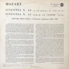 Mozart Sinfonia N. 40. In Sol Mınore LP