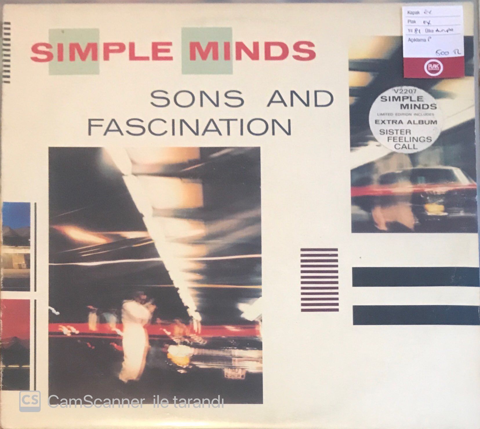Simple Minds - Sons And Fascination LP