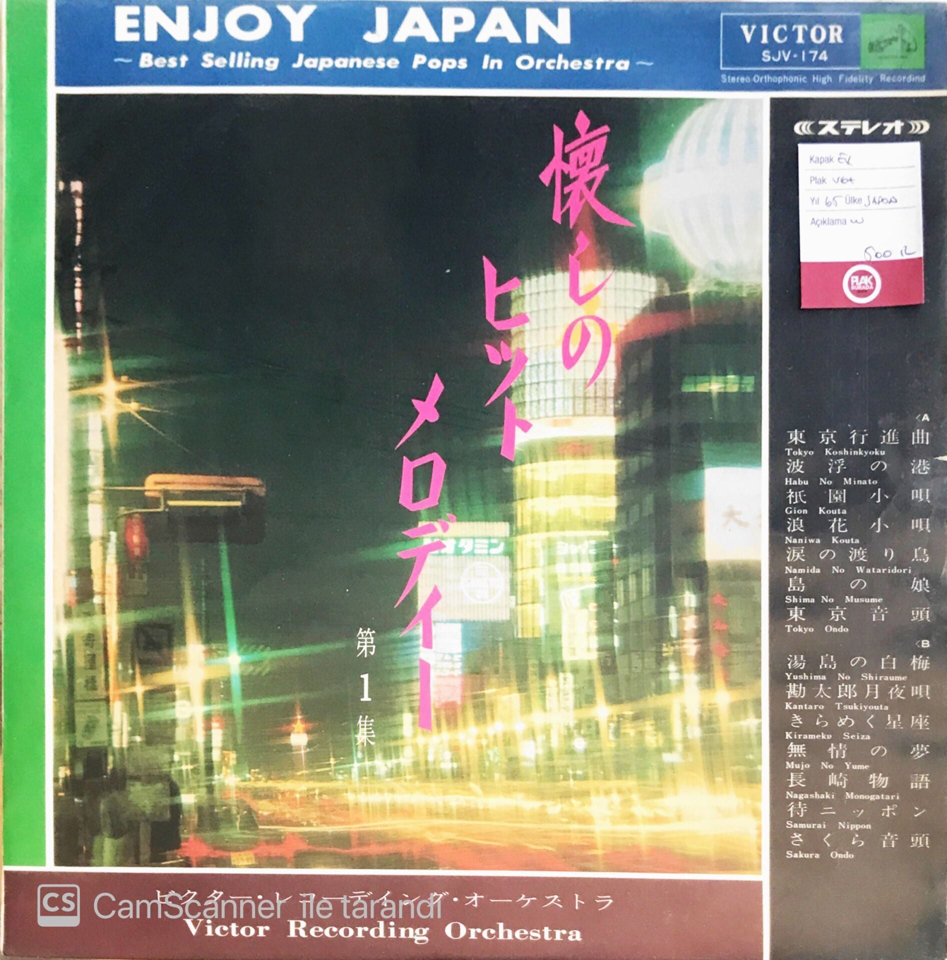 Enjoy Japan - Best Selling Japanese Pops In Orchestra - LP
