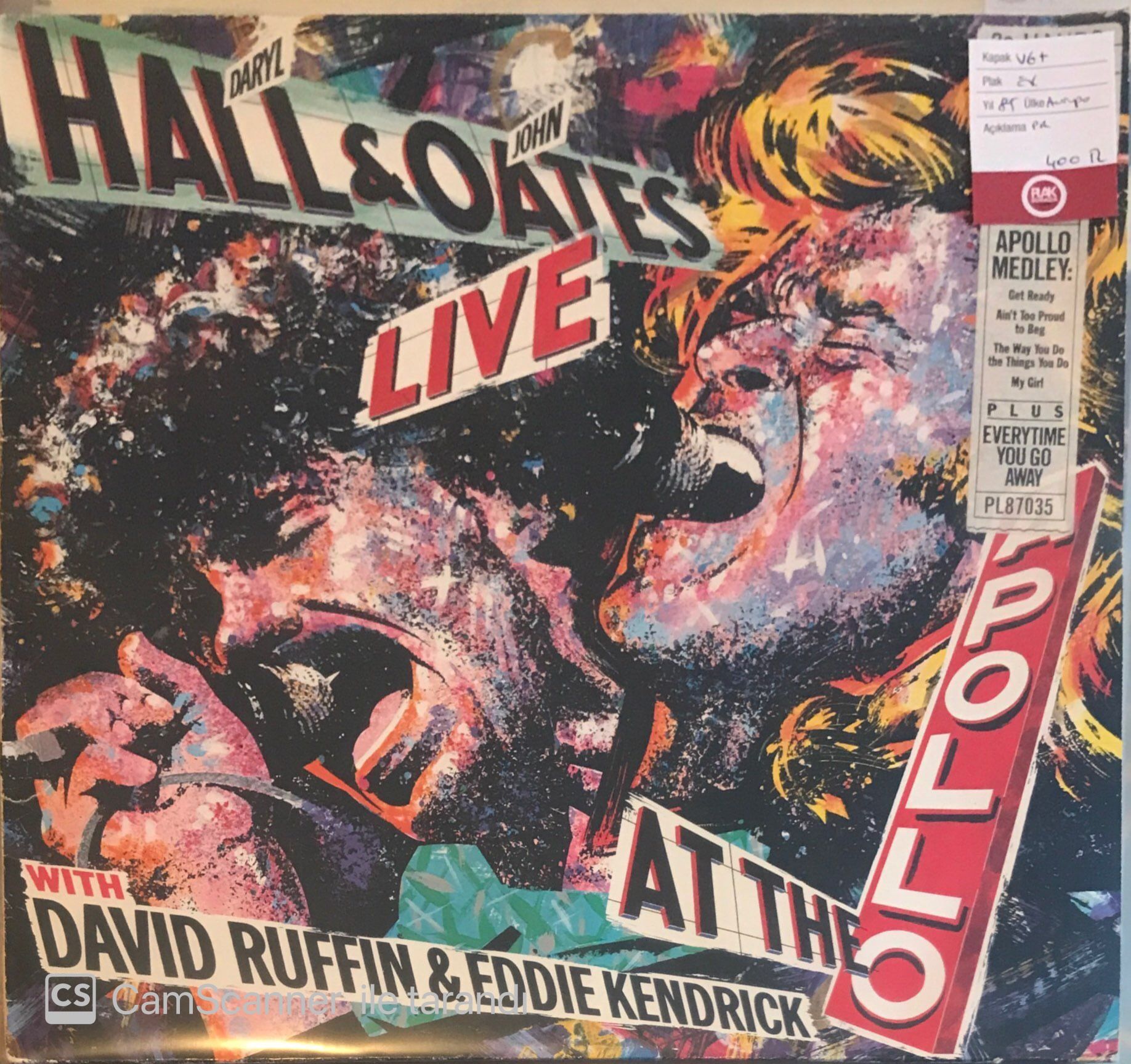Daryl Hall & John Oates - Live At The Apollo LP